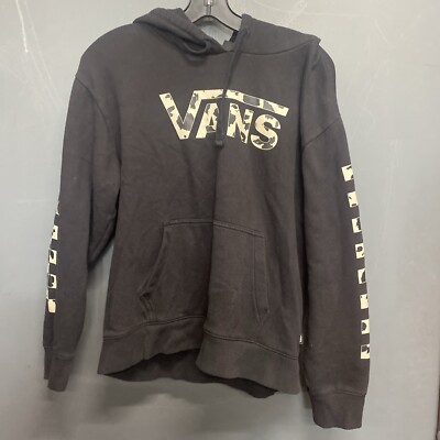 Oversized Hoodie Zip Hoodie Vans Retro Hoodie Women's Black Camo