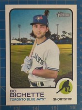 2022 Topps Heritage Bo Bichette Box Topper 1973 Oversized Card OB-BB