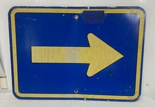Authentic Road Traffic Street Sign Blue Arrow 15"x21" 10-162