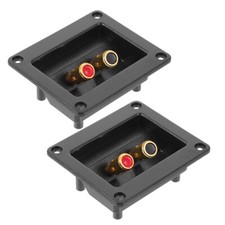 2Pcs Speaker Binding Post Plate Subwoofer Terminal Connectors Junction Box