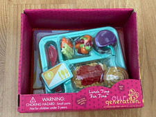NIB Our Generation Lunch Time Fun Time set 18" dolls tray drink food spoon spagh