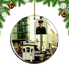 Germany Checkpoint Charlie Berlin Christmas ornament city travel souvenir
