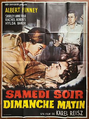 Plakat Samstag Abend Dimanche Matin Karel Reisz A.Finney S. Anne Field