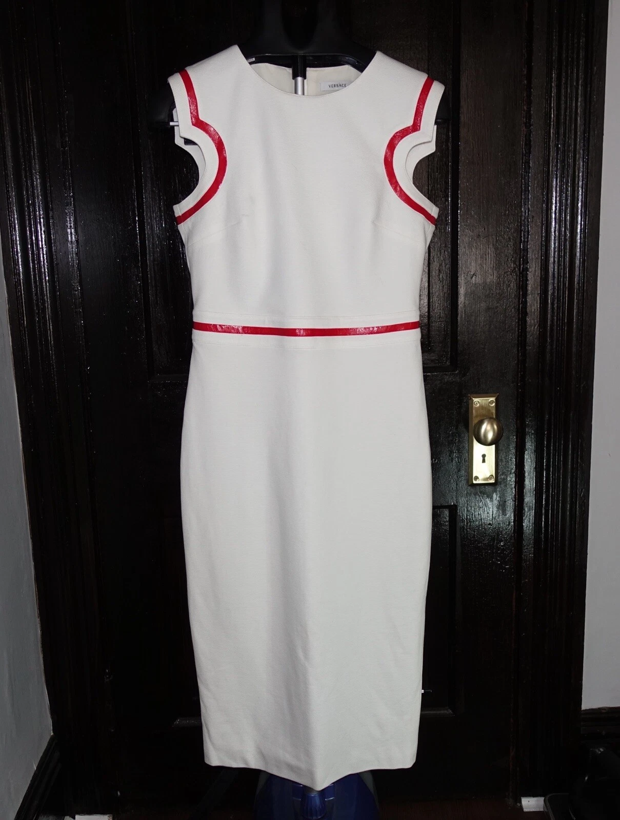 Versace — Versace Spring 2011 Runway Ready To Wear Dress Sz 10/44 Made In Italy White/Red