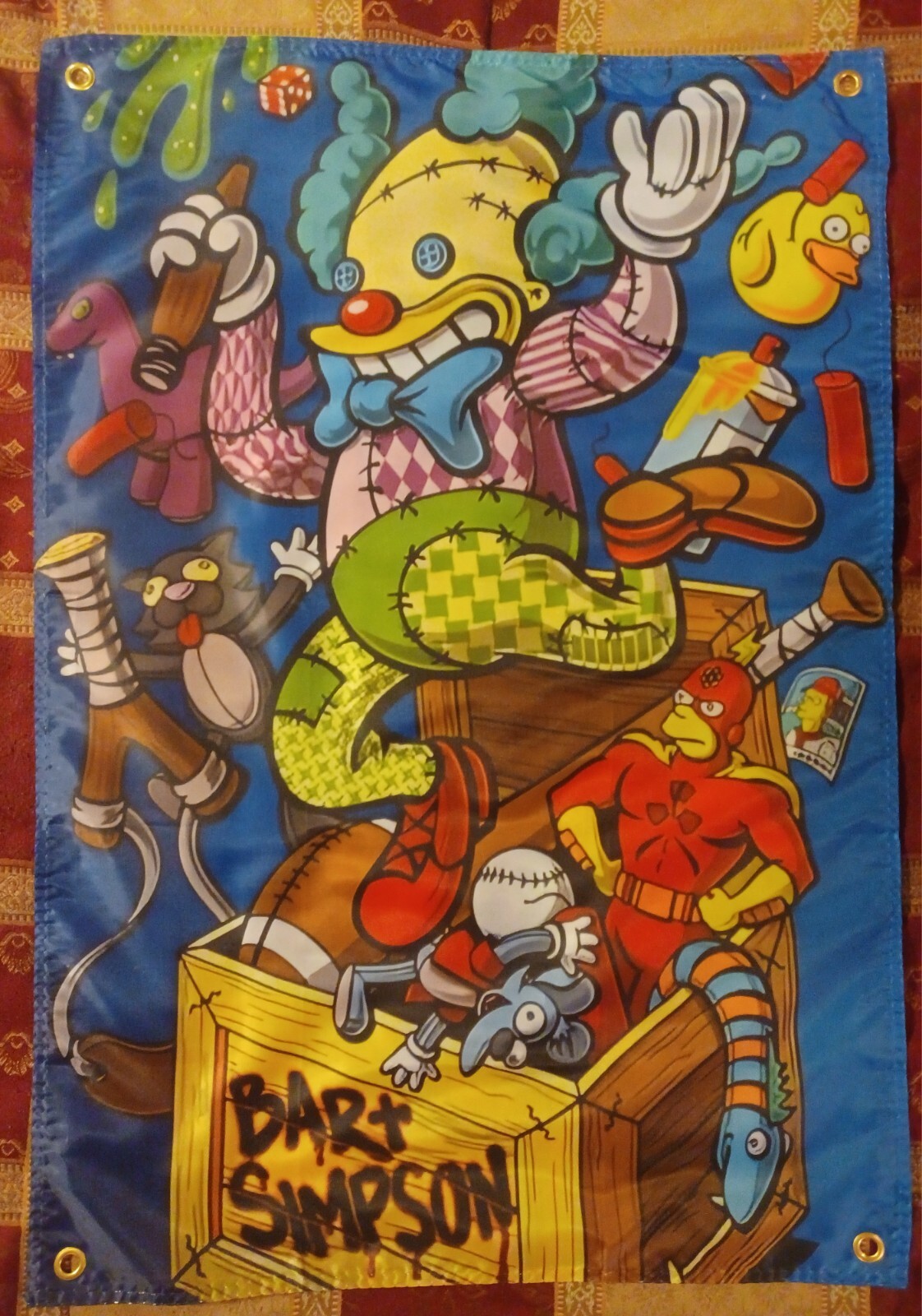 Jeff Grosso Toy Box Bart Simpsons Banner Poster Krusty New