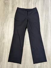 NWOT Lands' End Wool Pants Trousers Unhemmed Black US 4
