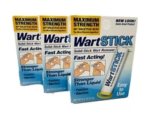 3 WartStick For the Removal of Common and Plantar Warts Salicylic Acid - 5.1 g