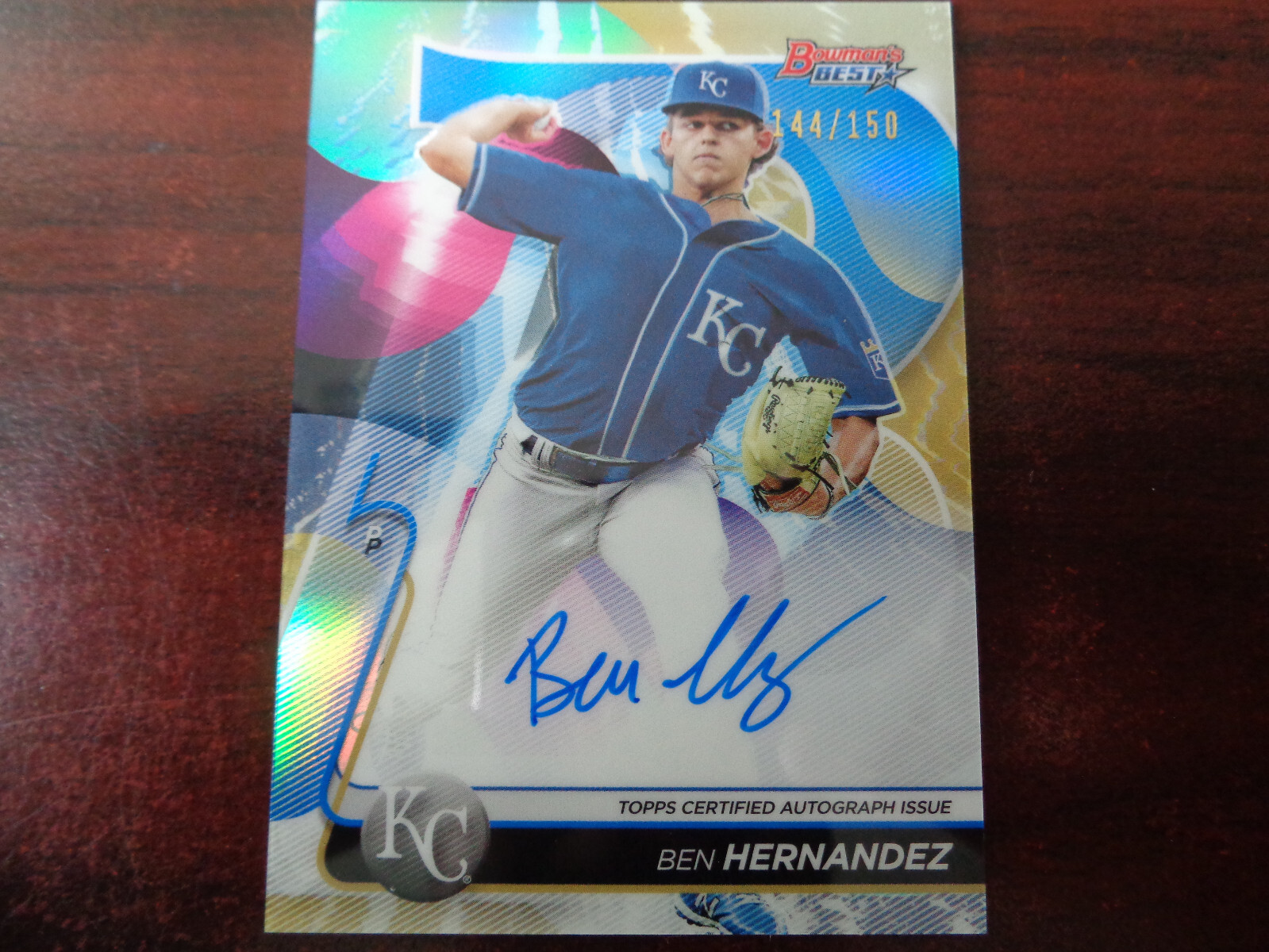 2020 Bowman's Best Best of 2020 Autographs Blue Refractor B20BHE