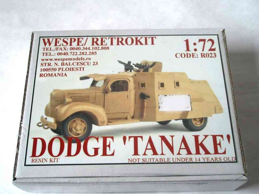 1:72 DODGE ''TANAKE'' Wespe Models- resin kit 72107 | eBay