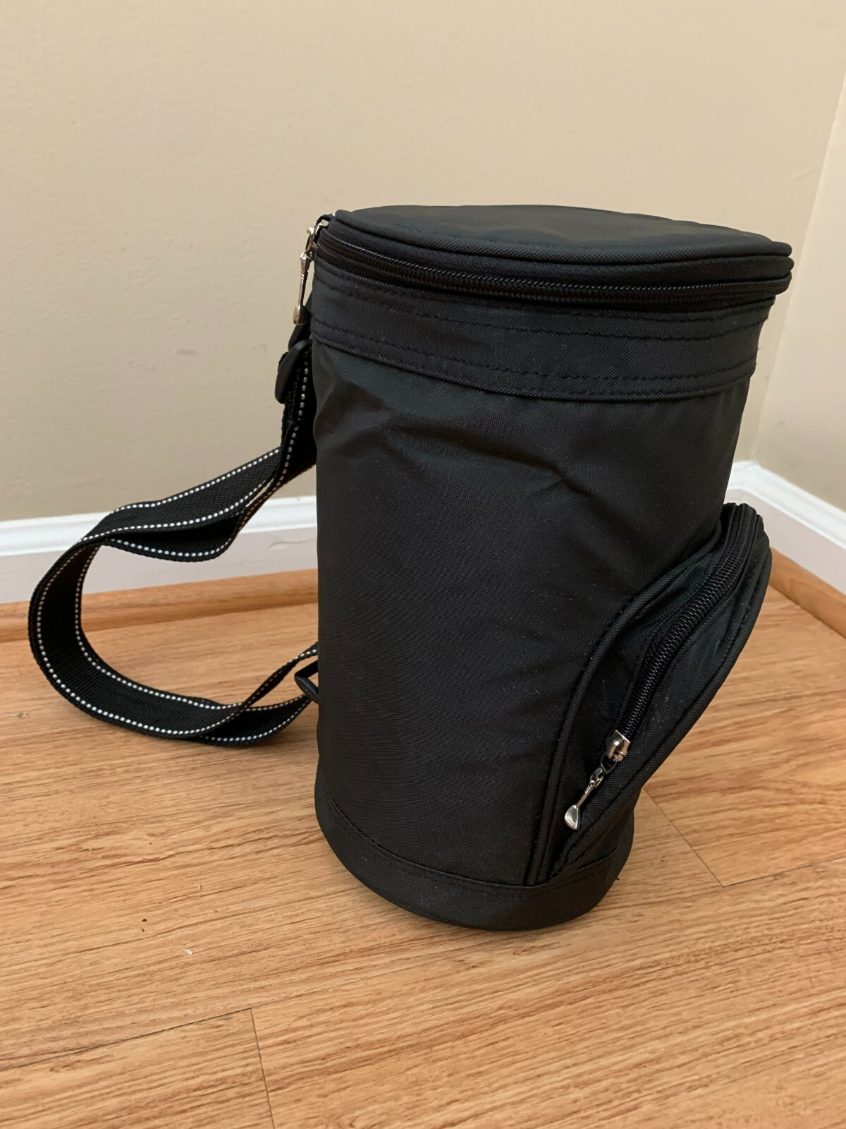 12" Insulated Golf Bag Shaped Cooler Black Marked Apex Media by Air Tex
