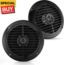 6.5 Inch Dual Marine Speakers - 2 Way Waterproof and Weather Resistant Outdoor A