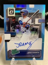 Jose Ramos Blue SSP Auto #4/25 Blue Color Match Rated Prospect LA Dodgers Optic