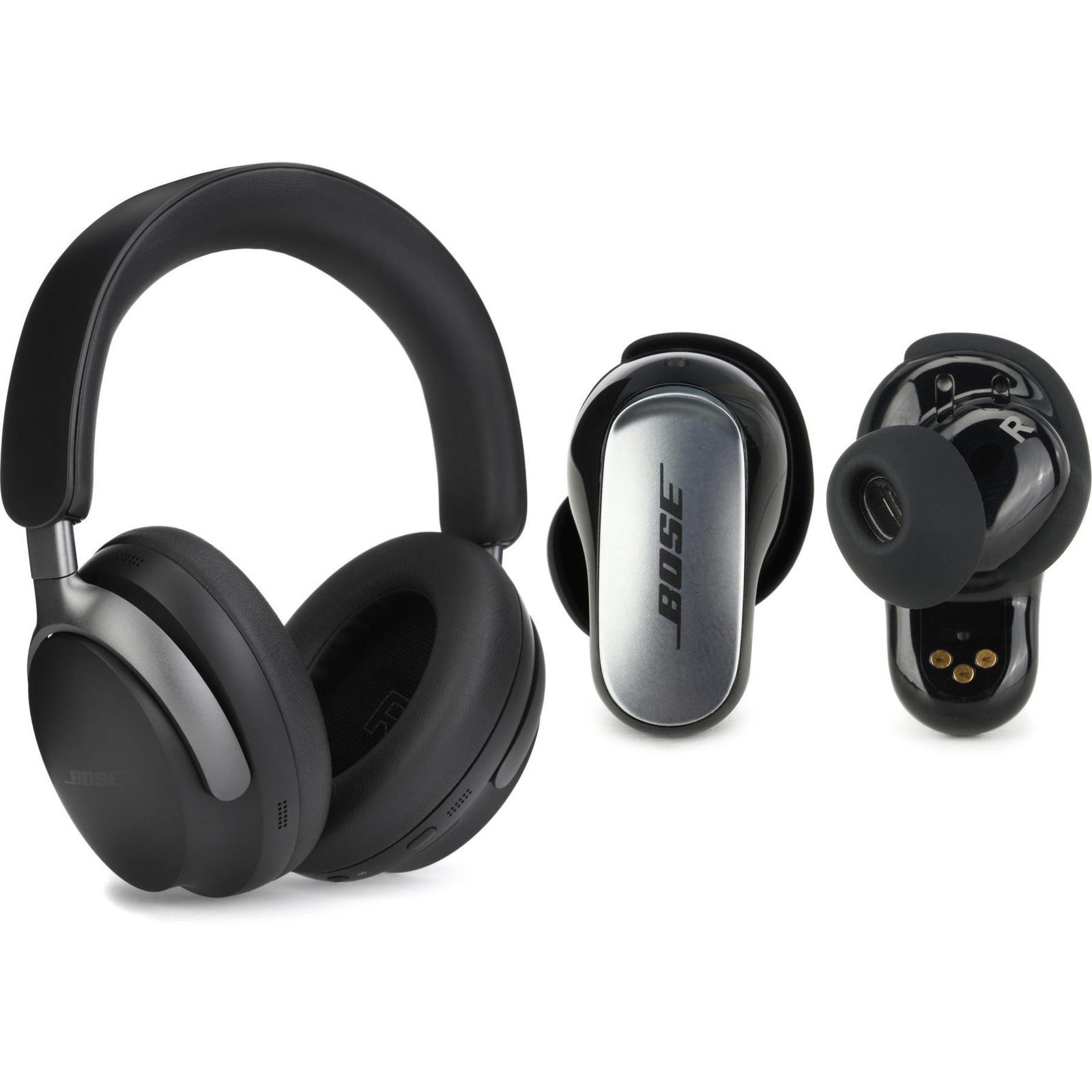 Наушники Bose QuietComfort Ultra и вкладыши-вкладыши QuietComfort Ultra - Черный