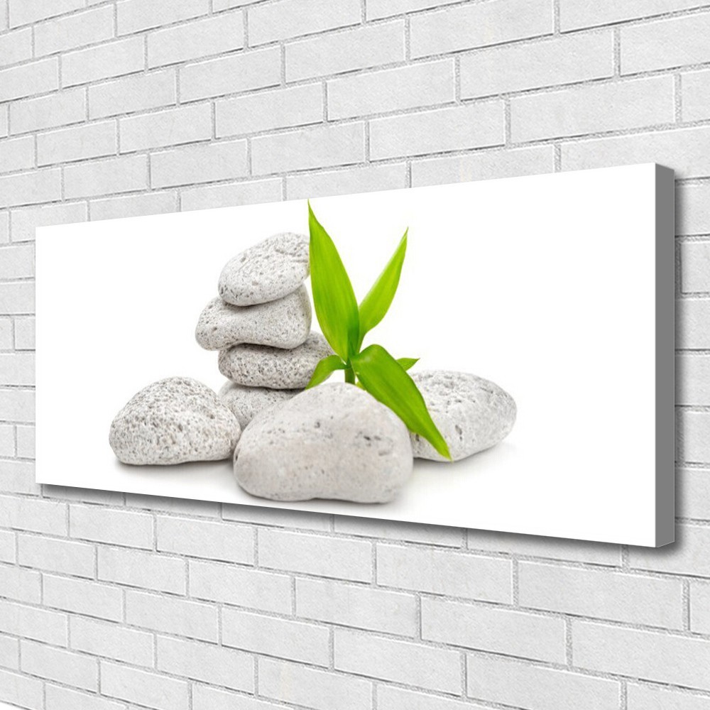 Impression sur toile pierres zen 125x50 pour créer une ambiance spa maison
