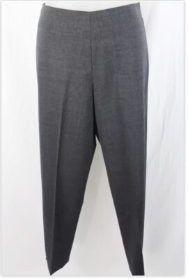 Leggiadro Charcoal Gray Slim Slit Cuff Pants ITALY Size 8
