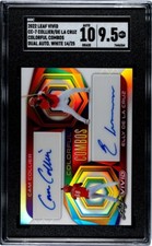 2022 Leaf Vivid Colorful Combos DE LA CRUZ COLLIER SGC 9.5/10 MINT+ AUTO #14/25