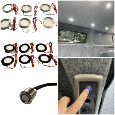 12 V LED 65 mm Strahler mit 12 V Dimmerschalter, Wohnmobil Wohnmobil 12 V Beleuchtung