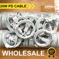 Lot For iPhone 14 13 12 11 X XS XR iPad USB C Fast Charger 20W PD Cable 3Ft 6Ft