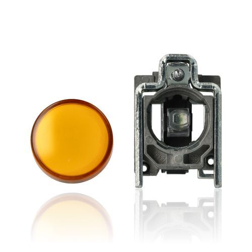 SCHNEIDER XB4BVB5 Lampada spia diam.22 - IP65 - gialla - LED integrato - 24V