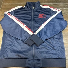 Starter Jacket Mens Medium HUF Spell Out Logo Track Full Zip Embroidered Size XL