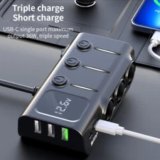 Car Cigarette Lighter Socket Splitter USB Charger Power Adapter 8-Port Universal