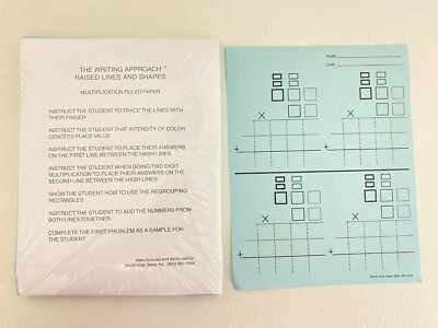 New Raised Line Multiplication Ruled Paper Writing 150 Sheets Math Learning