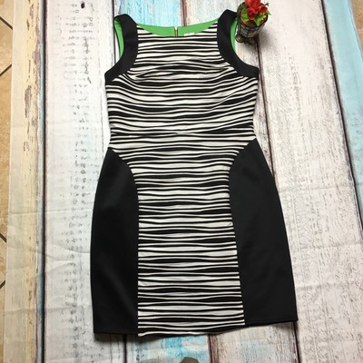 black and white illusion dress