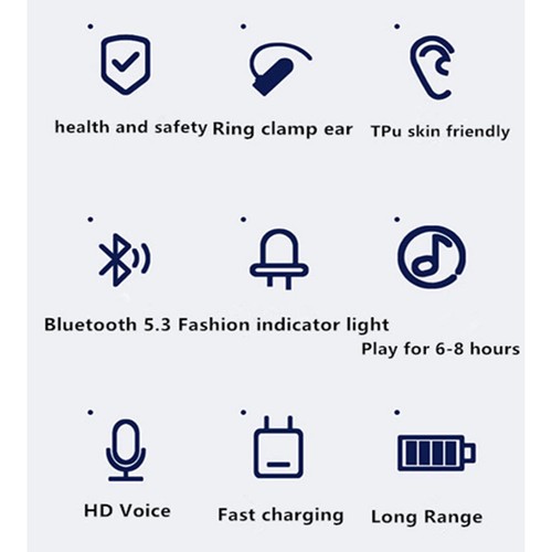 Auriculares GD28 con clip para oreja única TWS BT 5.3 clip para oreja ligeros básicos deportes - Imagen 14 de 27