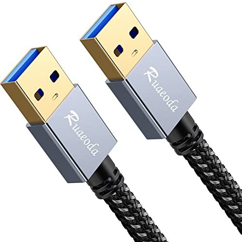 Ruaeoda USB to USB Cable 3 ft, USB 3.0 Male to Male Type A to A Double Sided ...