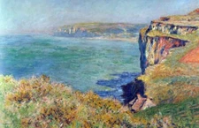 Claude Monet - Cliffs at Varengeville Poster 17" x 11"