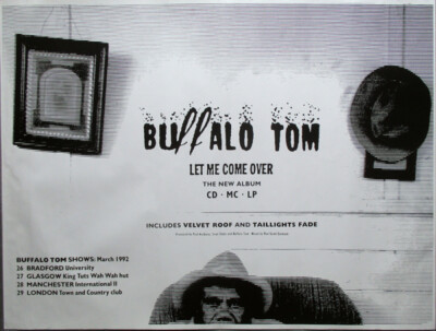 BUFFALO TOM - 1992 - Live In Concert - Let Me Come Over Tour - Poster