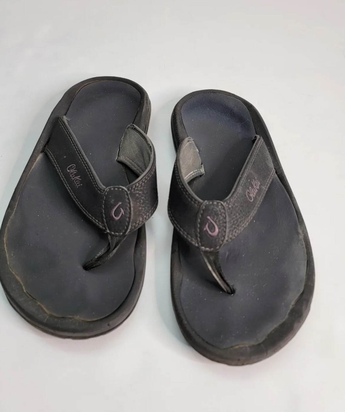 Olukai Ohana Mens Sz 7 Thong Flip Flop Sandals Black | eBay