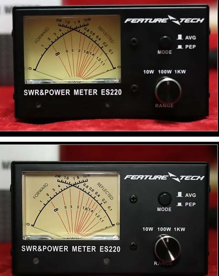 Medidor de potencia 1000 W ES220 V2 SWR VHF/UHF doble banda 140-480 MHz medidor AVG/PEP Foto 2 de 2