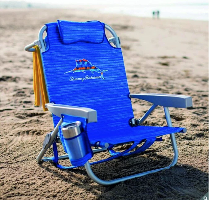 2 tommy bahama backpack cooler beach chairs & 1 beach umbrella sales