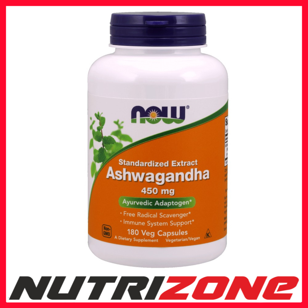 Now Foods Ashwagandha Extract 450mg Energy Immune System Support - 180 vcaps