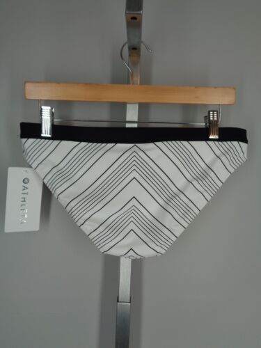 Athleta Bikinihose Größe Small Chevron Weiß Schwarz Neu - Bild 2 von 7