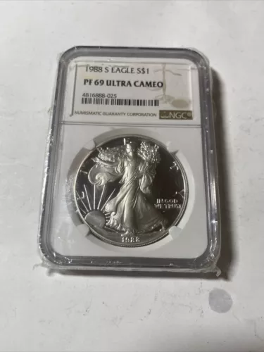1988-S AMERICAN SILVER EAGLE NGC PF 69 ULTRA CAMEO