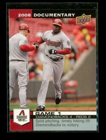 2008 UPPER DECK DOCUMENTARY Baseball Card #11 GAME 1 Diamondbacks vs ...