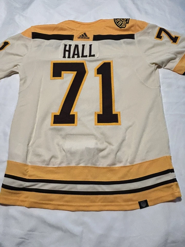🔥Хоккейная футболка подлинная Boston Bruins Centennial Edition кремовая и золотистая размер 50 - Изображение 2 из 4