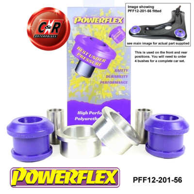Powerflex Vorn Arm Hintere Buchsen Für Citroen C-elysee (2013 - On) PFF12-201-56
