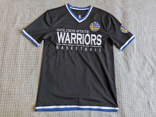 UNK Golden State Warriors Jersey Adult Small Black Warm Up Short Sleeve