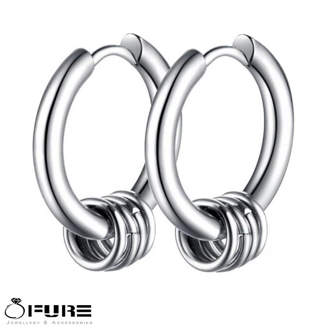 Stainless steel huggie earrings sale