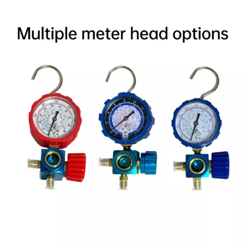 500/800PSI Refrigerant Manometer Air Condition Pressure Gauge Valve Manometer