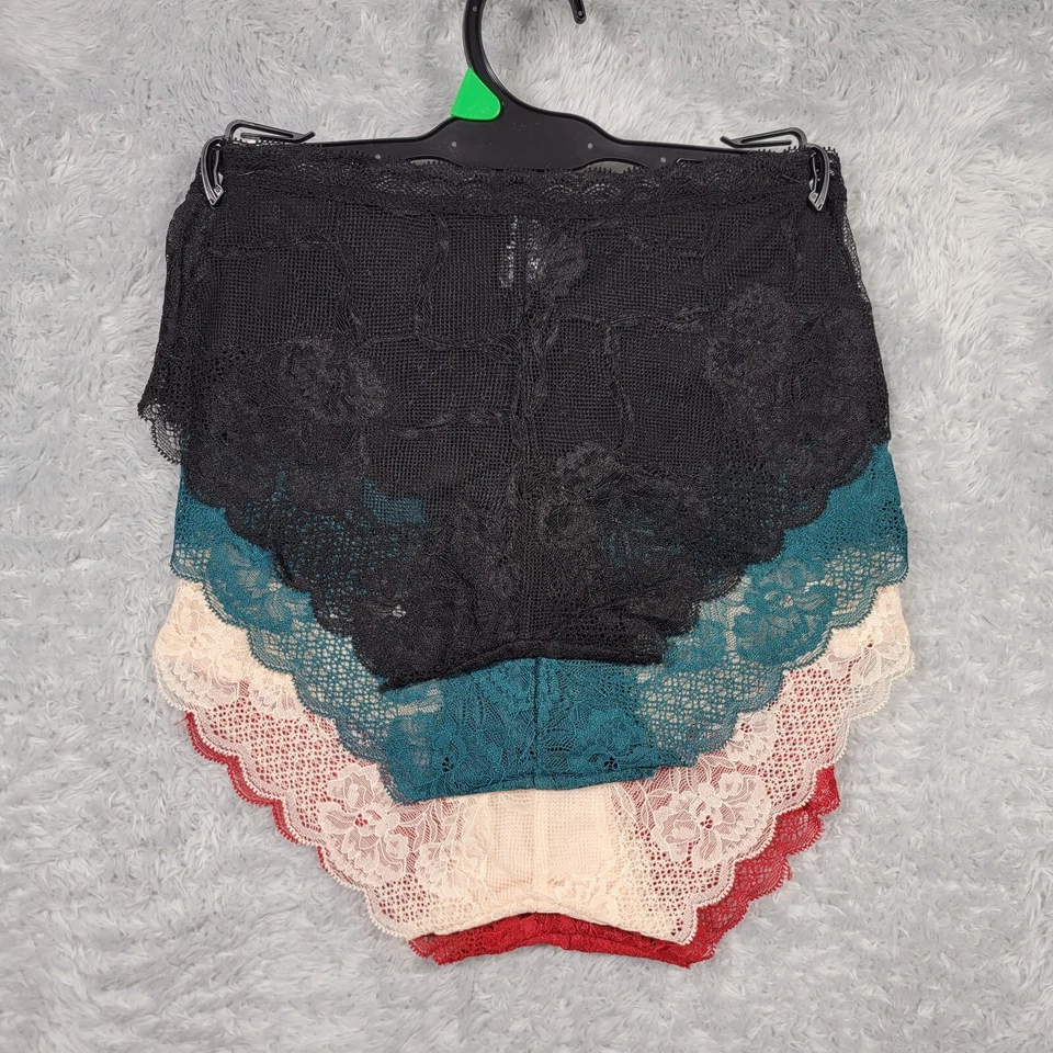 Tahari Bragas Mujer Pequeño Encaje Boyshort 4pk Negro Rojo Verde Crema Foto 2 de 4
