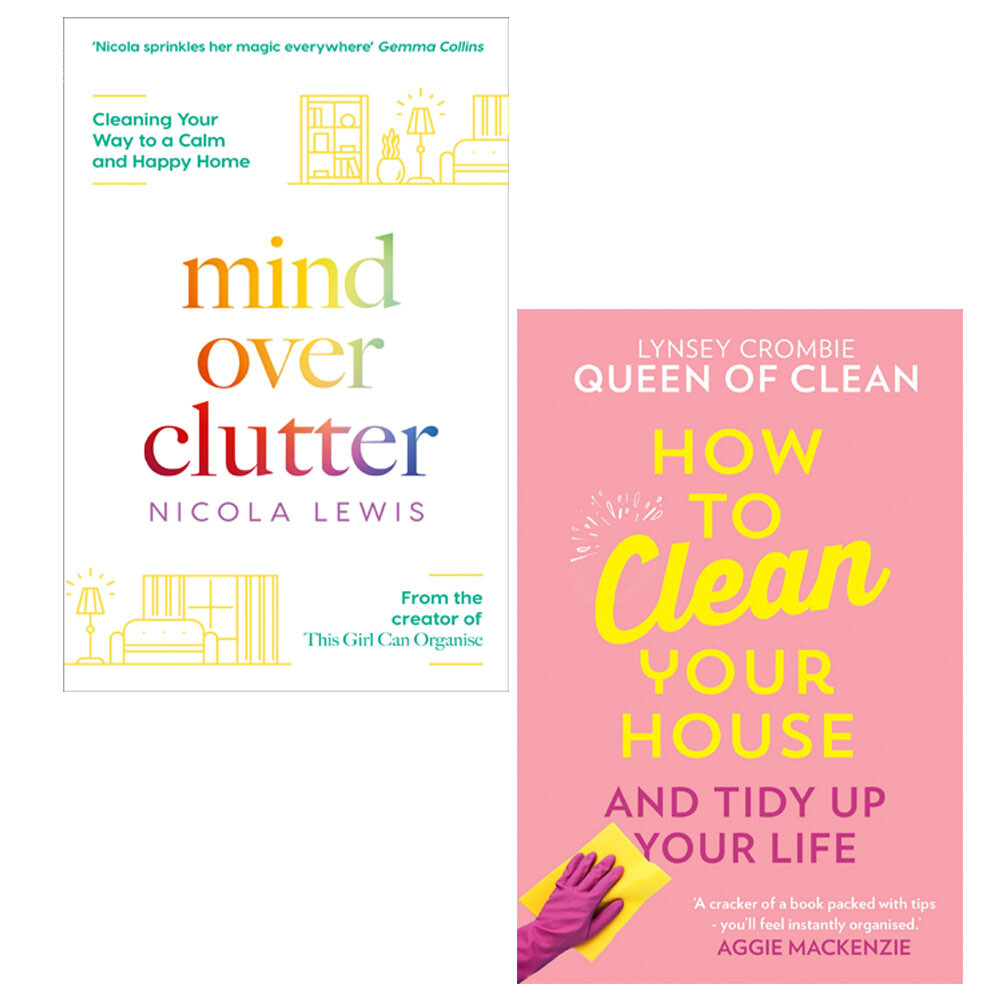 Mind Over Clutter,How To Clean Your House 2 Books Collection Set NEW