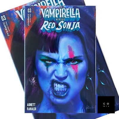 Vampirella vs Red Sonja #3 Lucio Parrillo Ultraviolet VAR & Trade Dress SET of 2