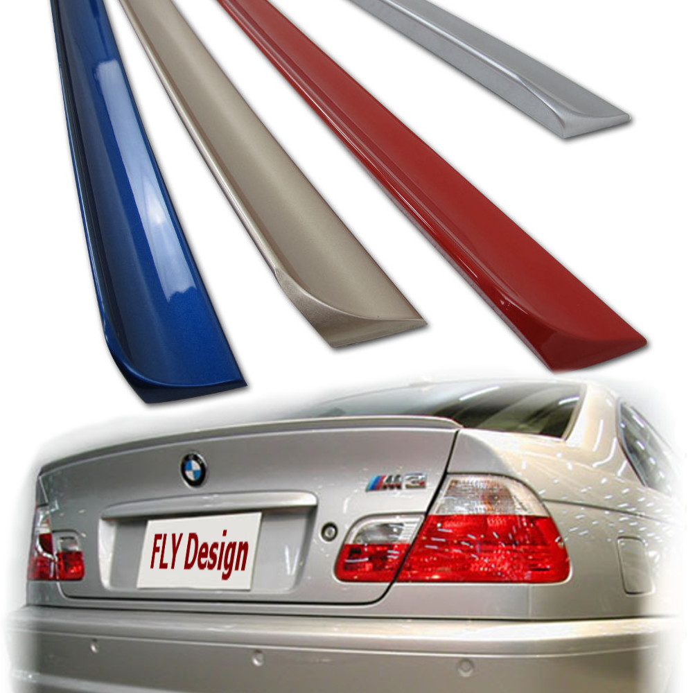 Heckspoiler passend für BMW E46 3er, Tuning Kofferraum Slim Spoiler Carbon Schwa