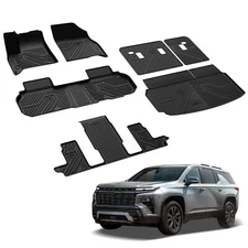 Floor Liners for 2024-2026 GMC Acadia & Chevrolet Traverse Cargo Mat Full Set