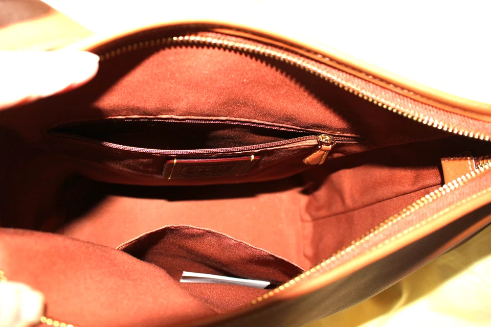 Bolso de Mano Bandolera Grande Coach JUDE Cuero Tostado Dorado Genuino Nuevo con Etiquetas Foto 2 de 4