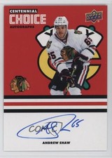 2025 Chicago Blackhawks Centennial Choice Signatures Andrew Shaw #CS-SH Auto l5j